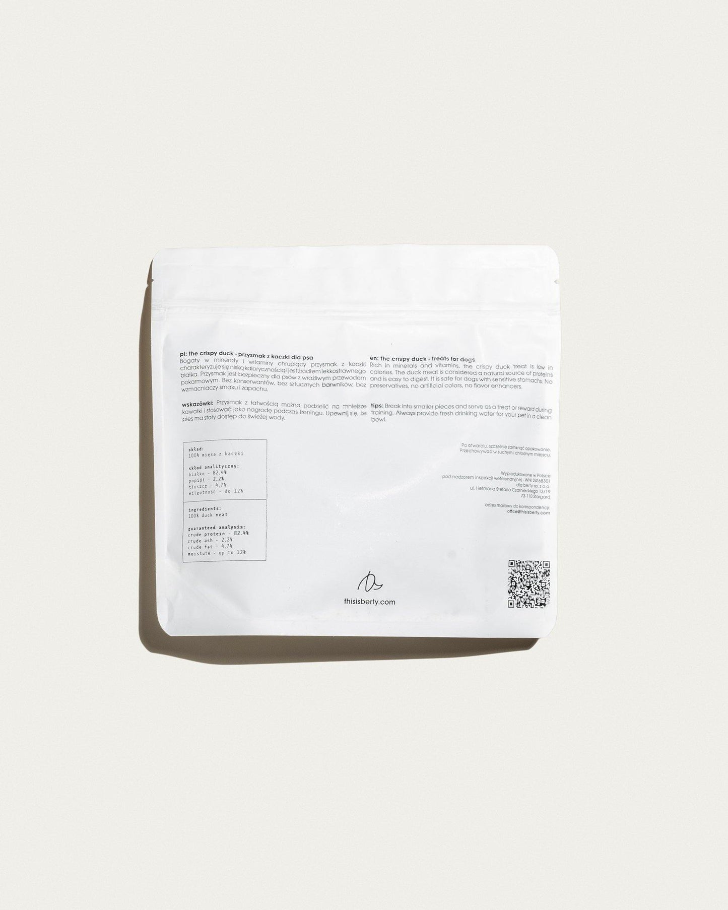 The crispy duck treats for dogs